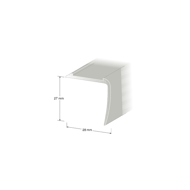TRAPPNOS 28X27MM SILVER 100CM 165               (12) | Beijerbygg Byggmaterial